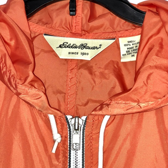 Eddie Bauer Orange Wind Breaker/Raincoat - Picture 7 of 7